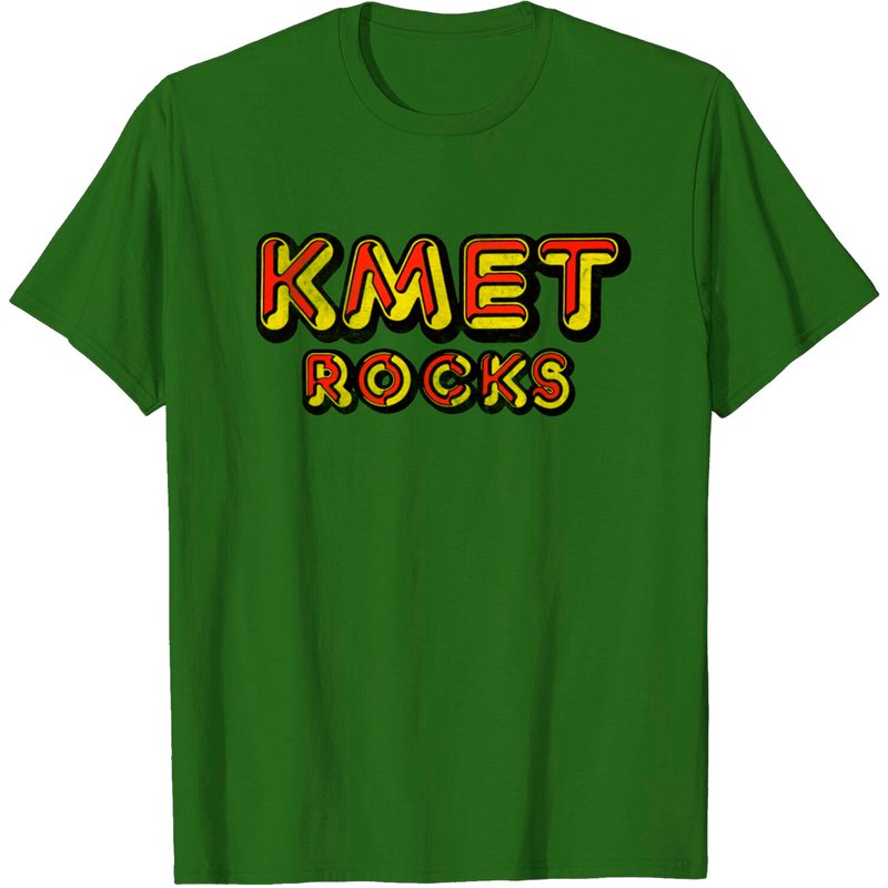 Kmet Rocks LA 80s Progressive Rock Radio Station T-Shirt for Men — Mens T Shirts