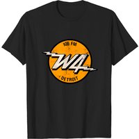 T-shirt pour hommes avec logo de la station de radio FM 104 des années 80