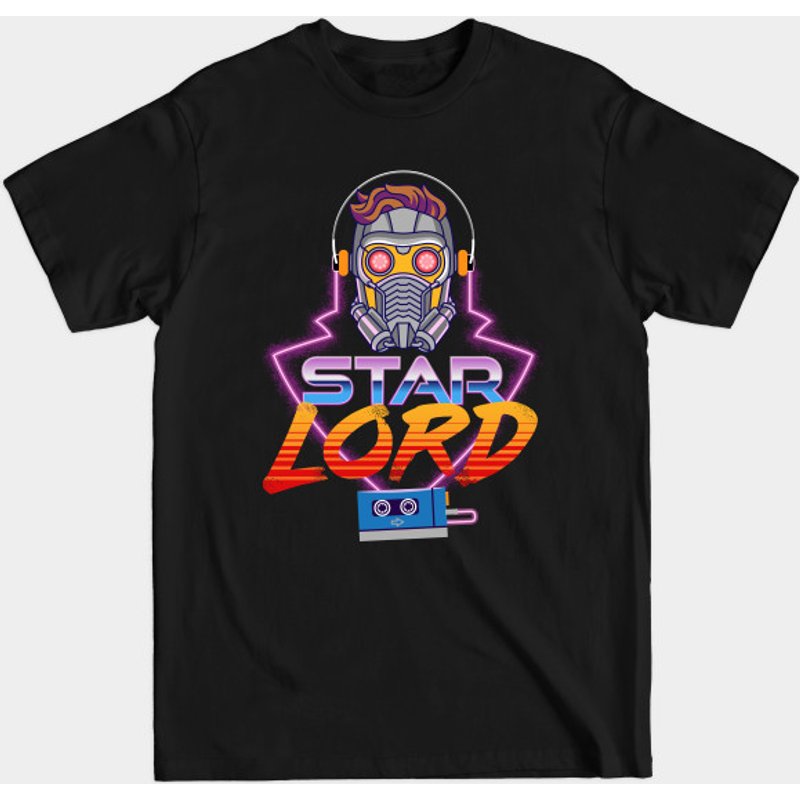 T-shirt pour hommes Star Lord en noir — T-shirts pour hommes