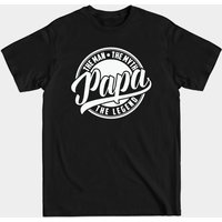 T-shirt pour hommes Papa The Legend en noir