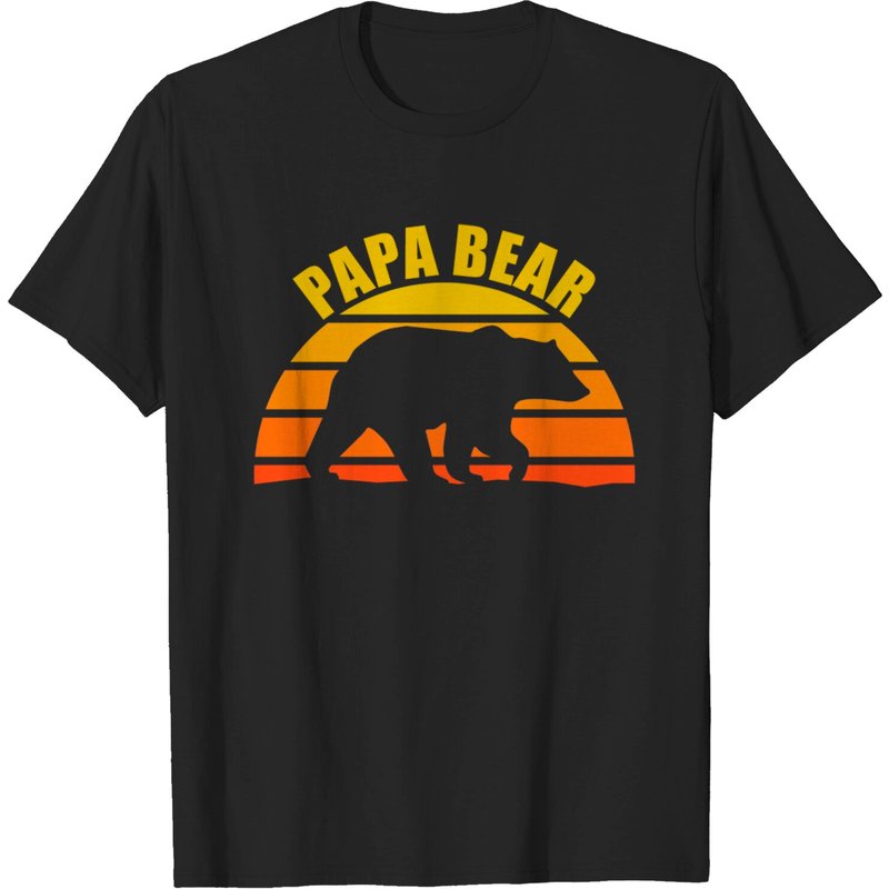 T-shirt pour hommes Papa Bear en noir — T-shirts pour hommes
