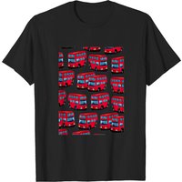 Red London Bus Pattern Men's T-Shirt — Mens T Shirts
