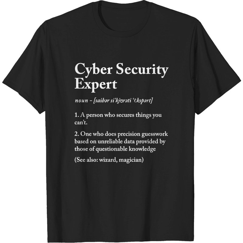 T-shirt pour hommes Expert en cybersécurité en noir — T-shirts pour hommes