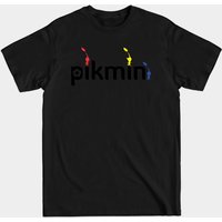 Pikmin Typography Men's T-Shirt in Black