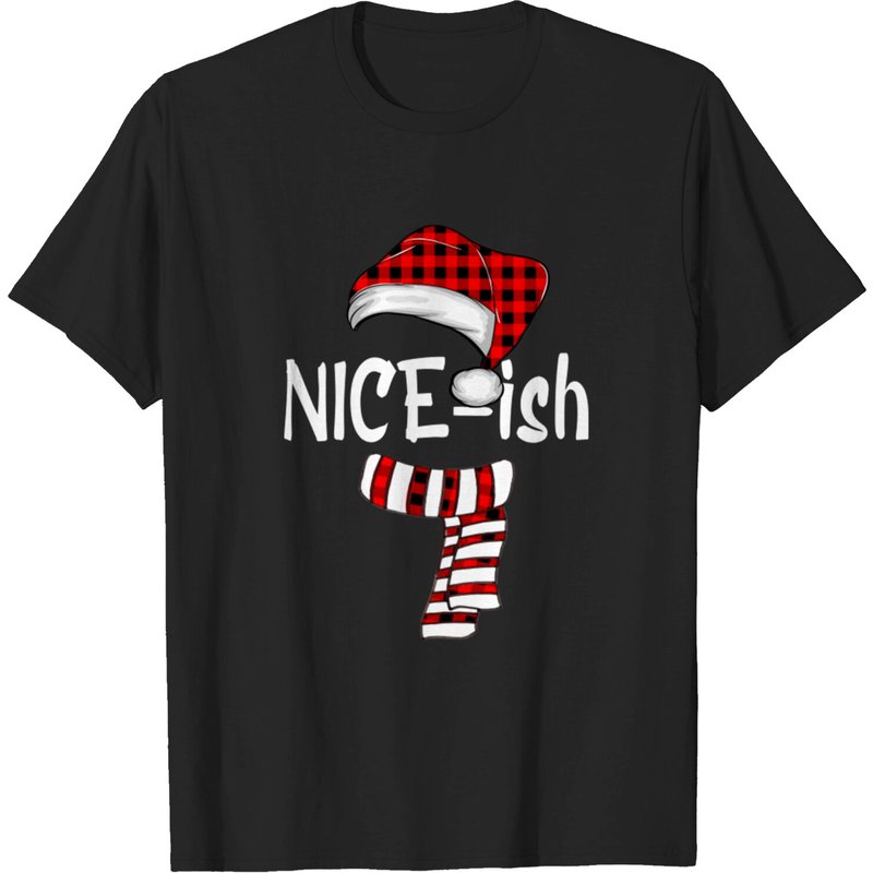 T-shirt pour hommes Nice Ish Christmas - Noir
