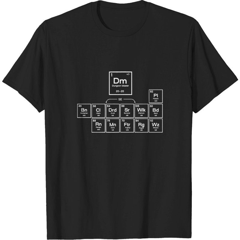 Periodic D&D Men's T-Shirt in Black