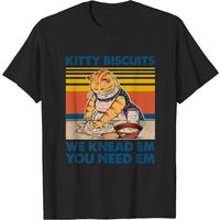 T-Shirt Chat Mignon Biscuits - Noir