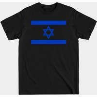 T-shirt pour hommes avec drapeau d'Israël en noir — T-shirts pour hommes