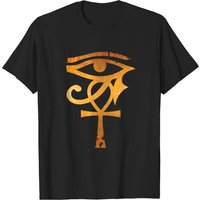 T-shirt Égyptien Œil d'Horus Ankh pour hommes - Noir — T-shirts pour hommes
