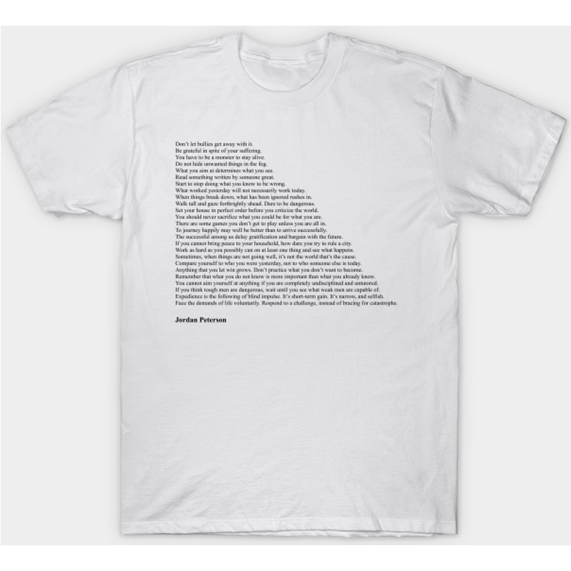 T-shirt pour hommes avec citations de Jordan Peterson — T-shirts pour hommes
