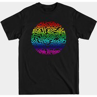 T-shirt pour hommes Keith Lovers Haring Outline Circle Rainbow