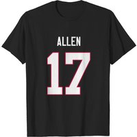 T-shirt Noir Jersey Josh Allen pour Hommes