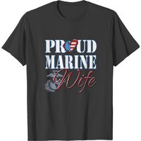 Proud Marine Stepmom USA Military T-Shirt