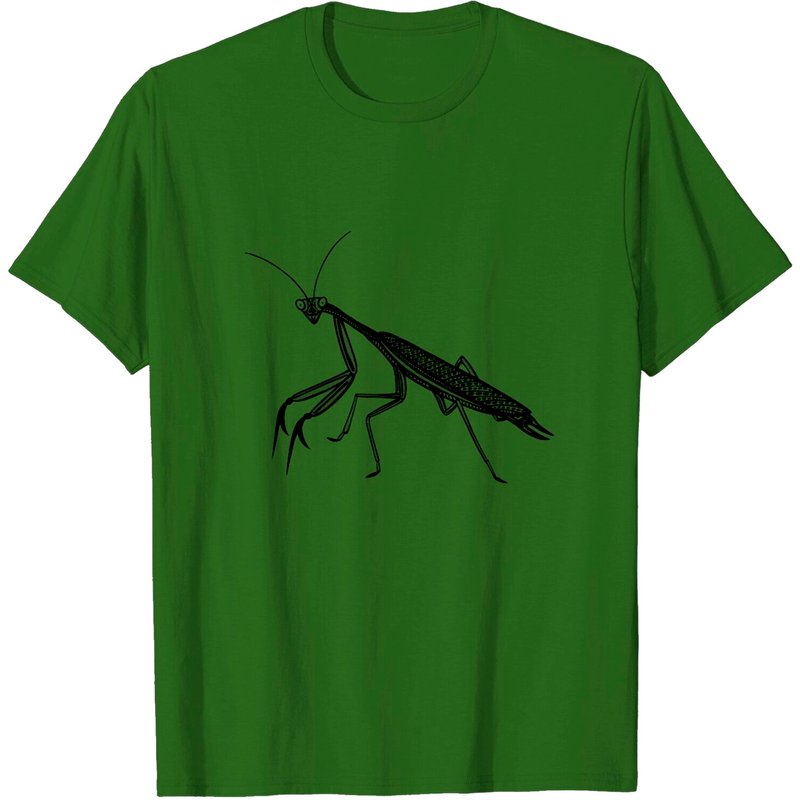 T-shirt pour hommes Praying Mantis Ink Art avec design d'insecte — T-shirts pour hommes