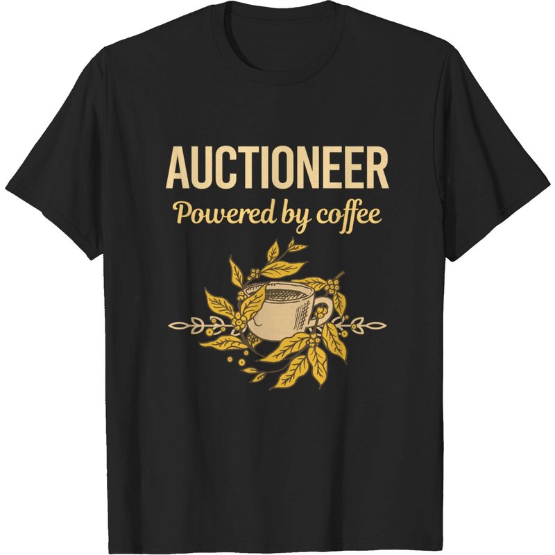 T-shirt pour hommes Powered By Coffee Auctioneer — T-shirts pour hommes