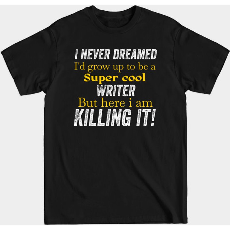 T-shirt Writer pour hommes en noir