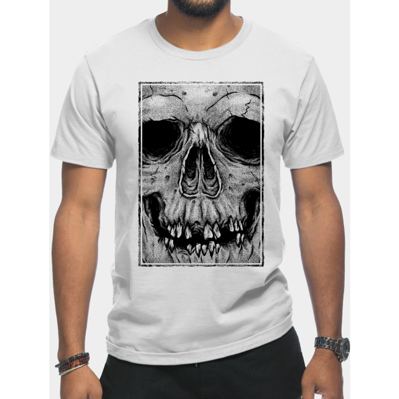 T-shirt Skull II - Skull pour hommes en noir — T-shirts pour hommes