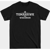 T-shirt pour hommes Tomahawk Wisconsin en noir — T-shirts pour hommes