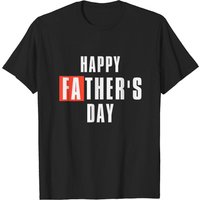 T-shirt pour hommes Joyeuse fête des pères en noir