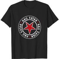 T-shirt pour hommes Hail Satan avec design de Baphomet et chèvre diabolique
