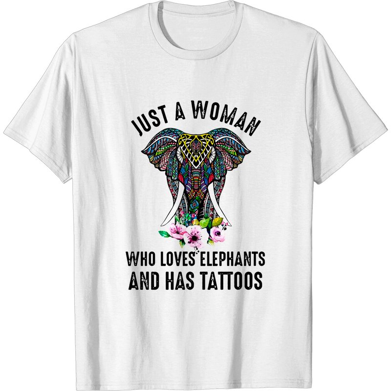Juste une femme qui aime les éléphants T-shirt pour hommes — T-shirts pour hommes