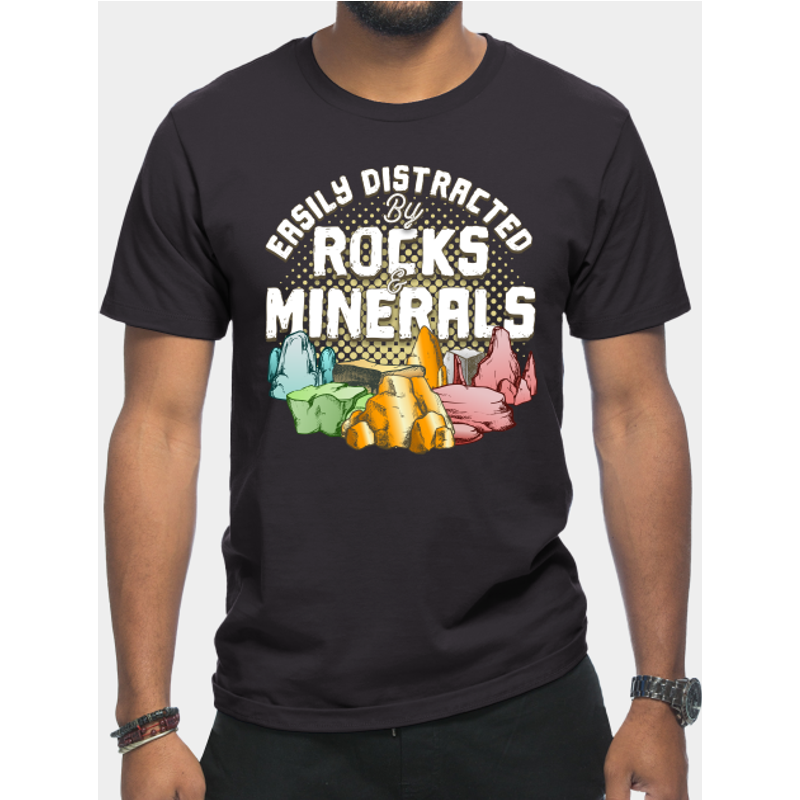 T-shirt Géologie - Facilement Distrait par les Roches et Minéraux pour Hommes — T-shirts pour hommes