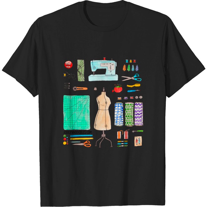 T-shirt pour hommes Sewing Gear en noir — T-shirts pour hommes