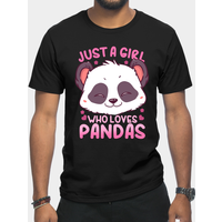 T-shirt pour hommes Panda Lover avec design de panda mignon