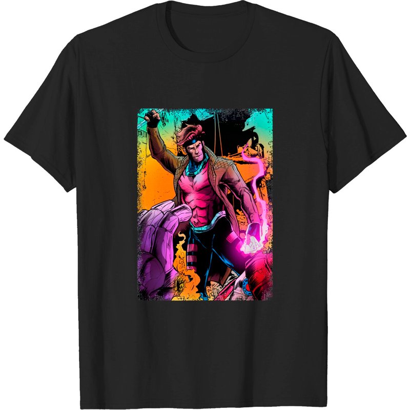 T-shirt noir pour hommes Gambit — T-shirts pour hommes