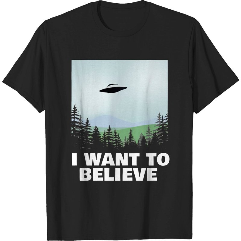 T-shirt pour hommes I Want To Believe X-Files Poster Fan Art — T-shirts pour hommes