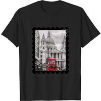 T-shirt pour hommes Stamp London Bus en noir