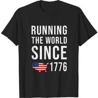 T-shirt pour hommes Running The World Since 1776 en noir