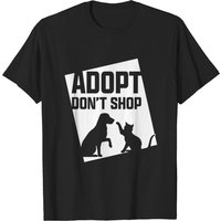 T-shirt pour hommes Adopt Don't Shop en noir — T-shirts pour hommes