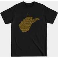 T-shirt pour hommes Almost Heaven West Virginia en noir — T-shirts pour hommes
