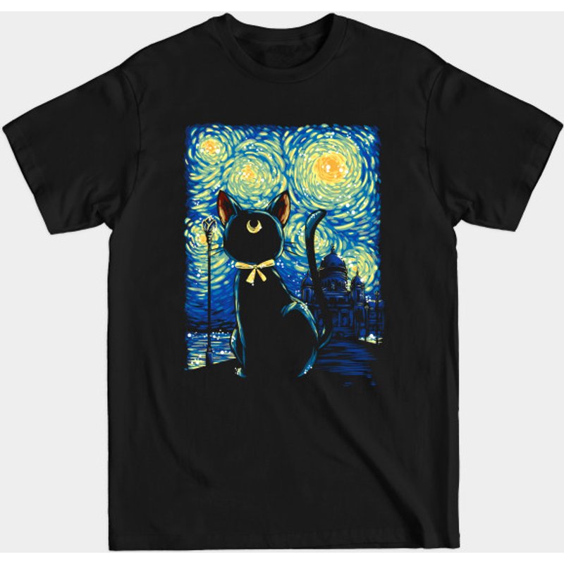 T-shirt Clair De Lune Sailor Moon pour hommes en noir — T-shirts pour hommes