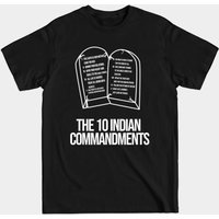 T-Shirt pour hommes 10 Commandements Autochtone - Imprimé blanc