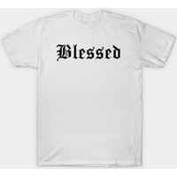 Blessed Old English Gothic Font T-Shirt for Men — Mens T Shirts