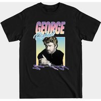 George Michael 80s Styled Aesthetic Design T-Shirt for Men — Mens T Shirts