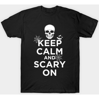 Keep Calm And Scary On Funny Halloween T-Shirt for Men — Mens T Shirts