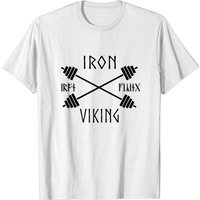 T-shirt Powerlifting Iron Viking Barbell Noir pour Hommes — T-shirts pour hommes