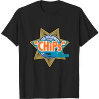 Chips Police Badge Men's T-Shirt — Mens T Shirts