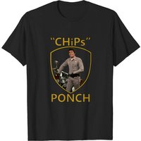 T-shirt CHiPs Ponch Chips pour hommes en noir