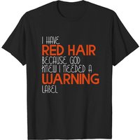 T-shirt Avertissement Cheveux Roux