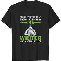 T-shirt Auteur Book Browser Drôle pour Hommes - Noir — T-shirts pour hommes