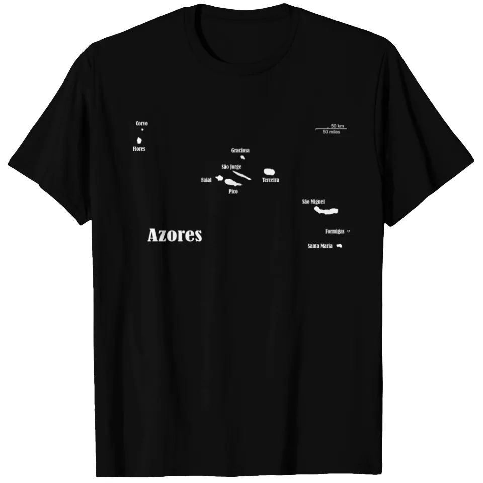 T-shirt noir pour hommes Azores