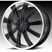 KMC Wheel KM672 Widow Machined Black 22x9.5 5x115 15 Offset