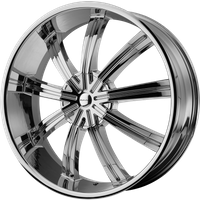KMC Wheel KM672 Widow Chrome 24x9.5 5x150 Bolt Pattern 35 Offset — Wheels & Rims