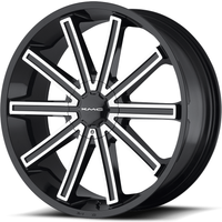 Roues KMC KM681 Nerve Noir Brillant Usiné 22x9 6x132 38 Offset