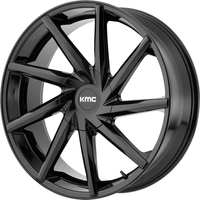 Roues KMC KM705 Burst Noir Brillant - 22x9 - Motif de boulons 6x127