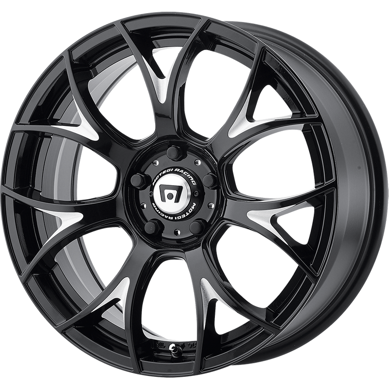 Motegi Racing MR126 Gloss Black Wheels with Milled Accents — Wheels & Rims
